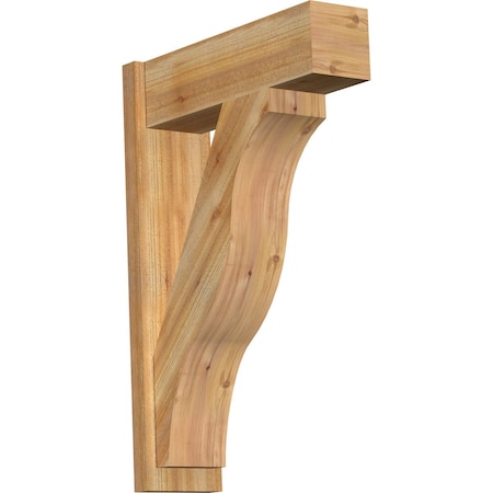 Ekena Millwork Funston Block Rough Sawn Outlooker, Western Red Cedar, 8"W x 26"D x 38"H OUT08X26X38FST05RWR